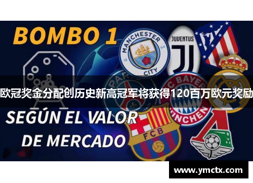 欧冠奖金分配创历史新高冠军将获得120百万欧元奖励